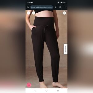Seraphine Maternity Joggers M Black
